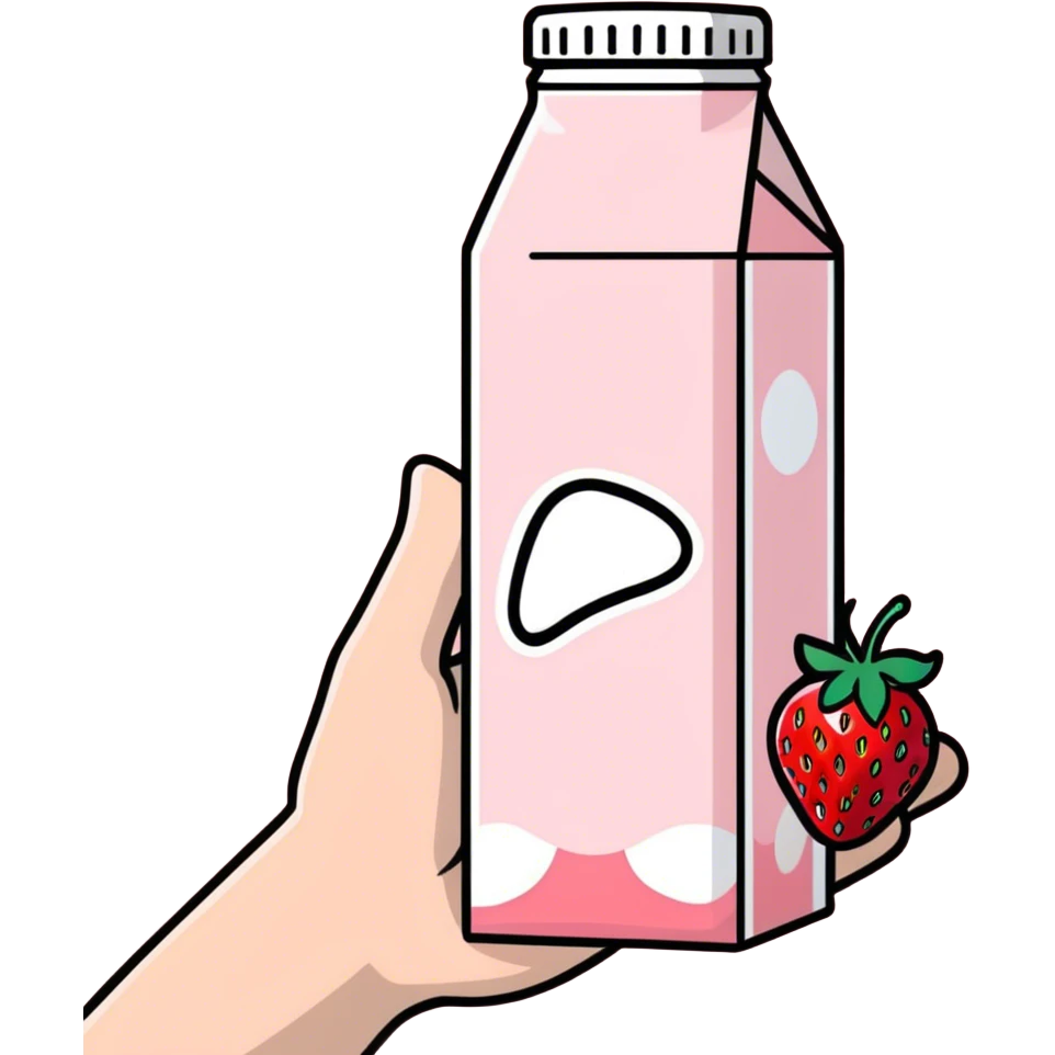 strawberry milk  emoji