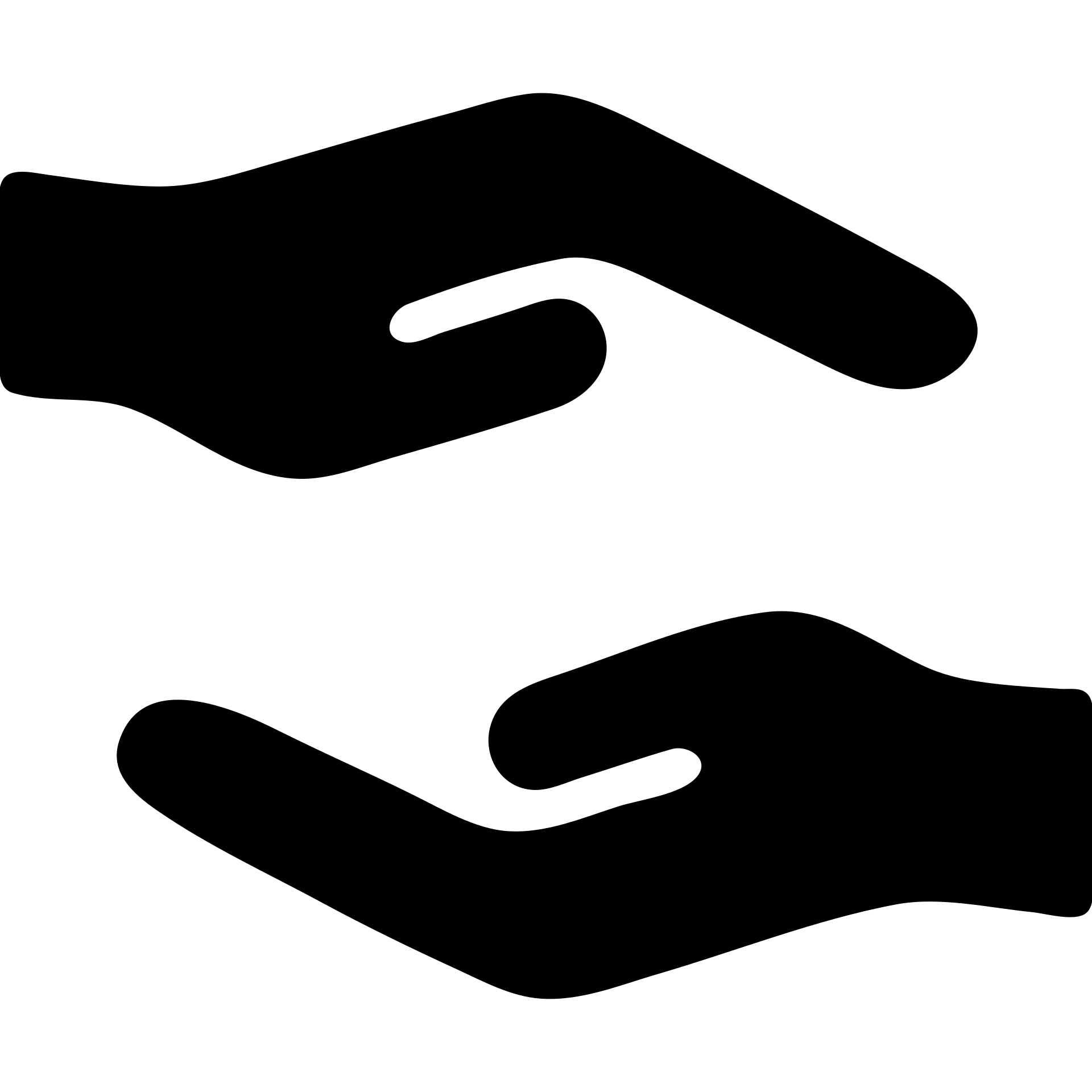 two hands reaching out to each other, filled simple icon, no details emoji