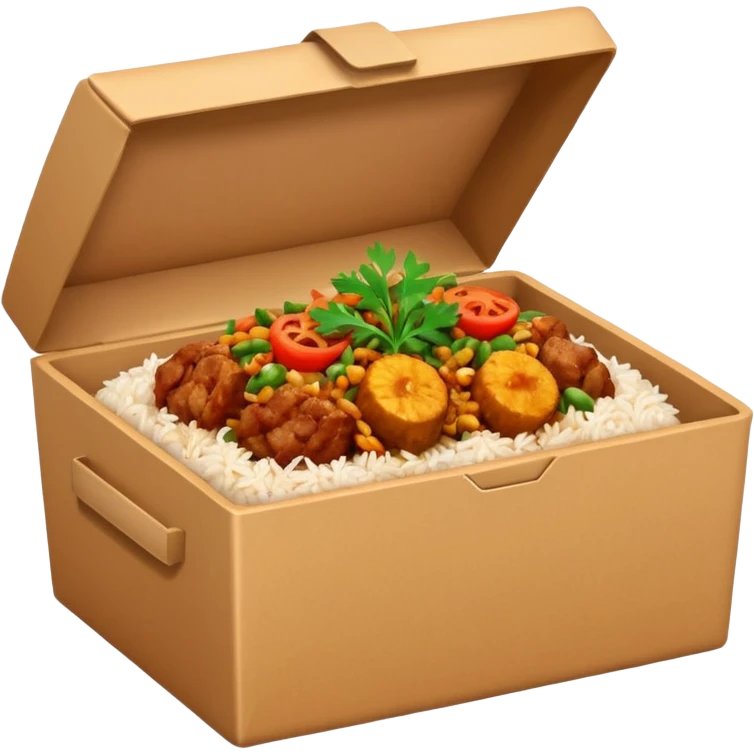 i want an emoji of biriyani in a food delivery box emoji