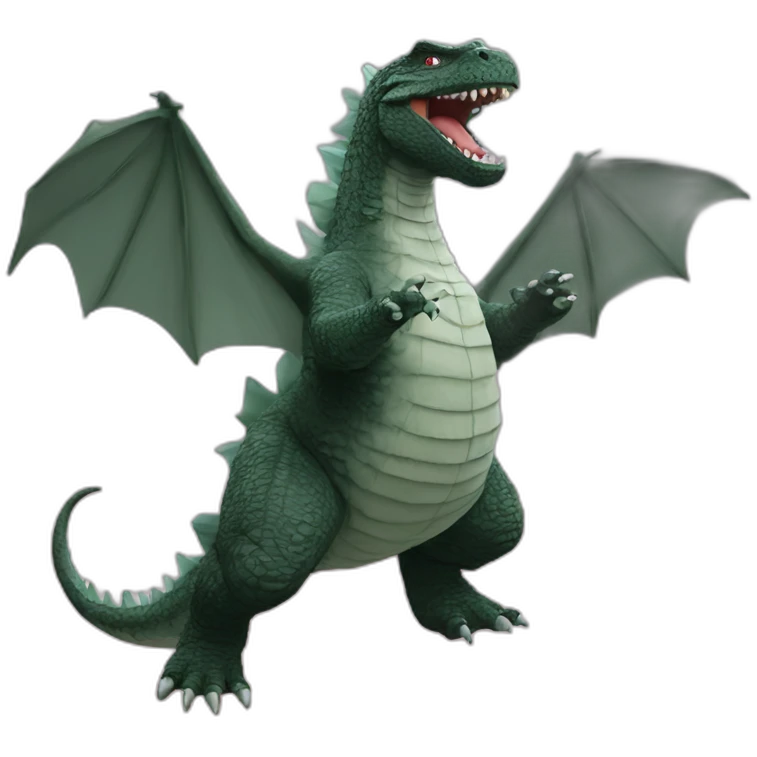 Flying godzilla emoji