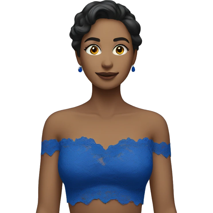 Royal blue lace top  emoji