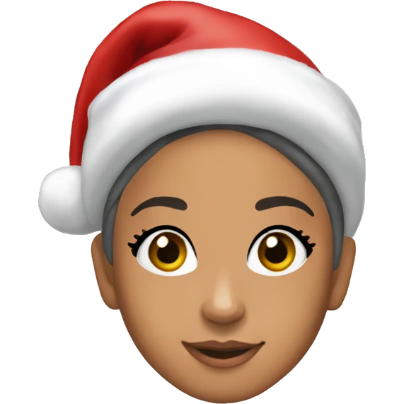 ariana grande with santa hat emoji