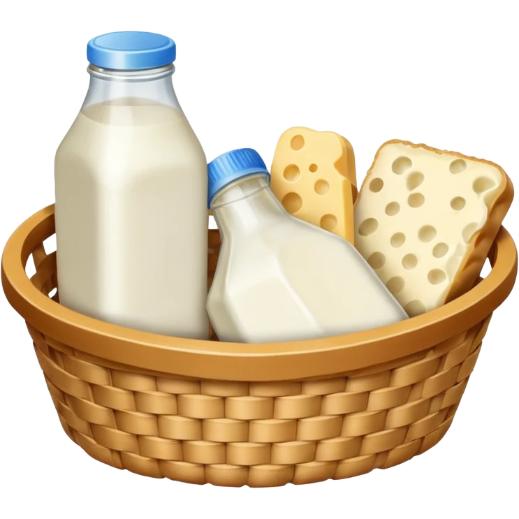 generate an image for dairy products basket emoji