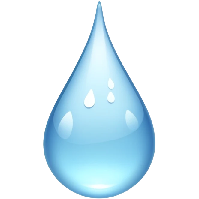 White water drop emoji