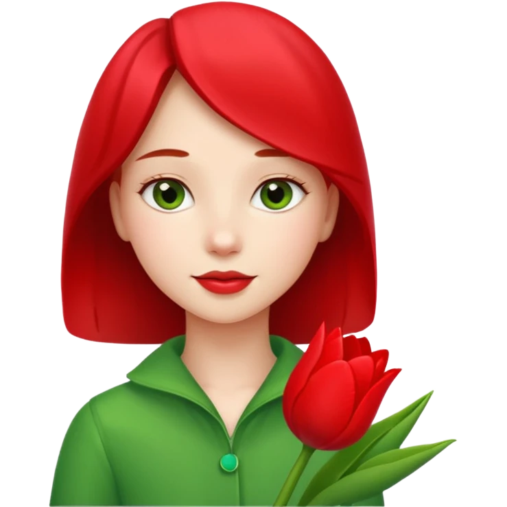 Fairytale girl holder tulip emoji