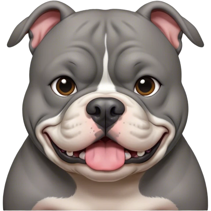 Grey American Bully emoji