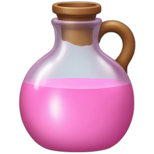medieval potion filled with pink pale color emoji