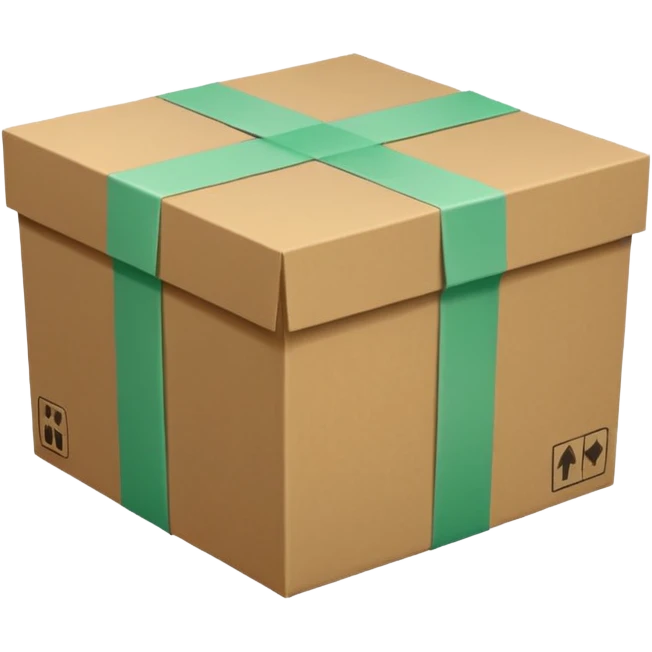 make delivery box in light green color  emoji