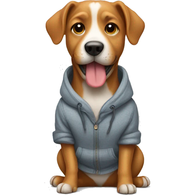 Dog wearing inside clothes  emoji
