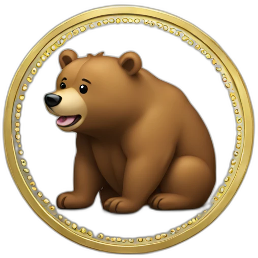 Bear pooping coin emoji