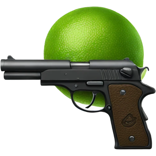 a lime with gun emoji