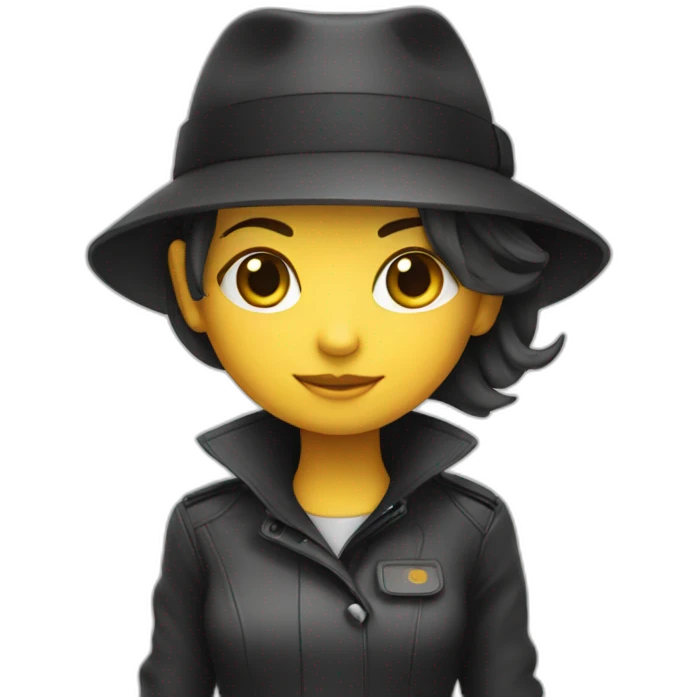 cute cool little spy girl emoji