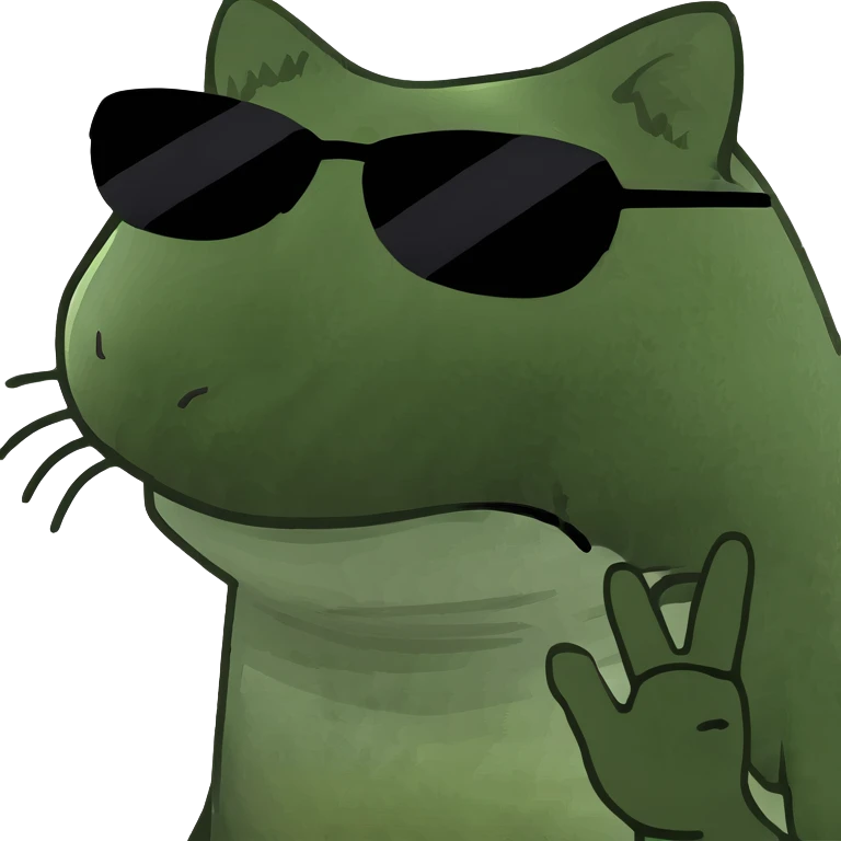 Cat with sunglasses emoji