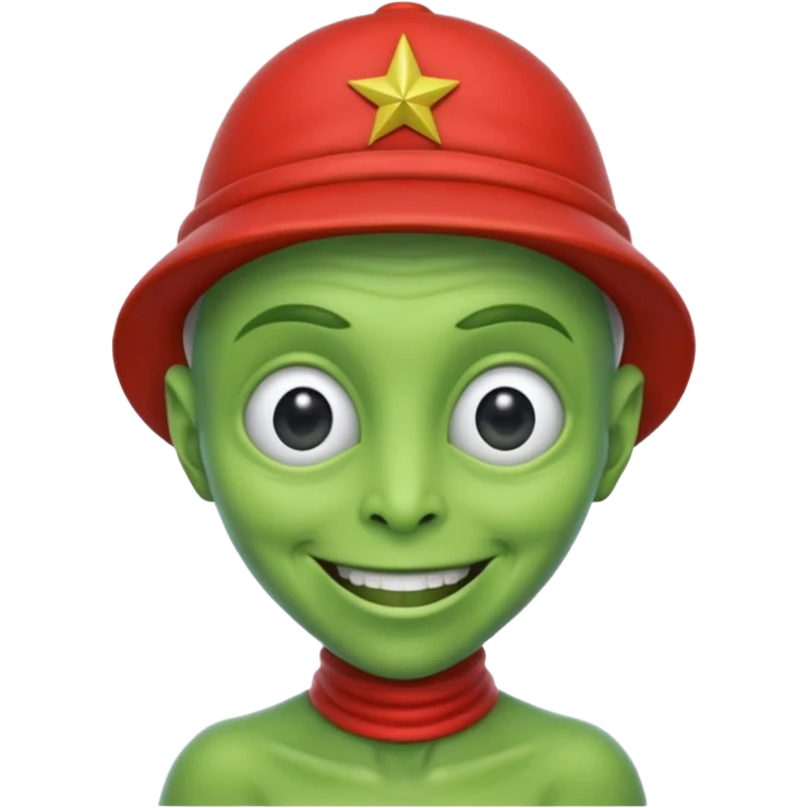 Alien with soviet emoji