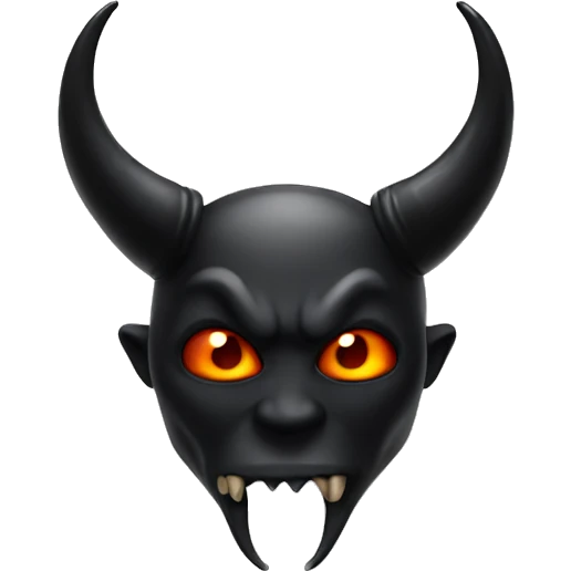Black devil horns emoji