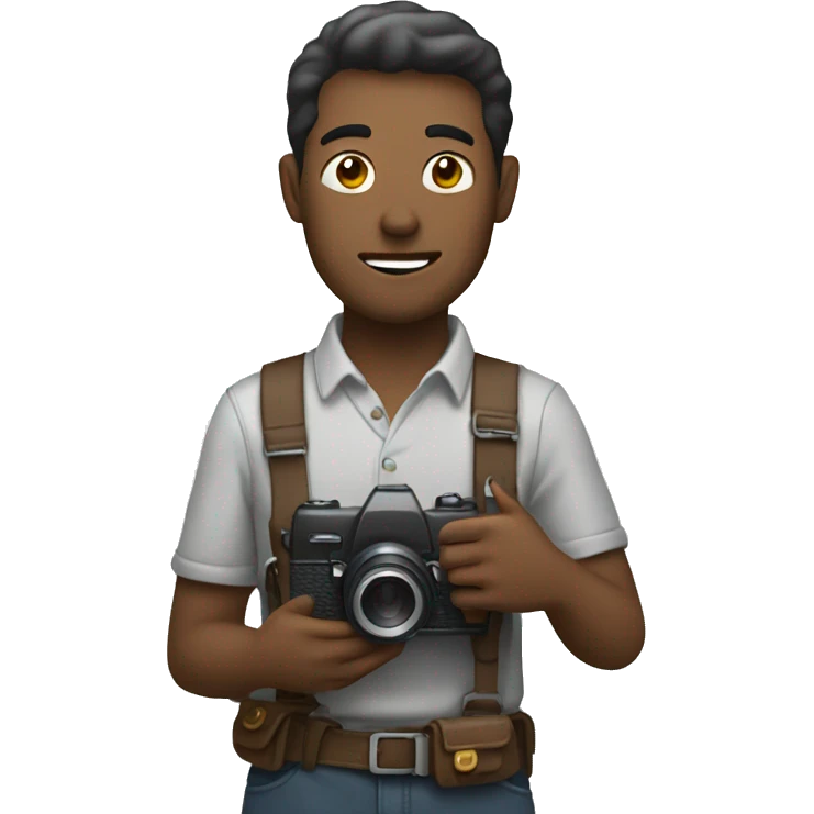 Man Holding a camera facing right sid emoji
