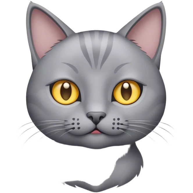 Grey cat emoji