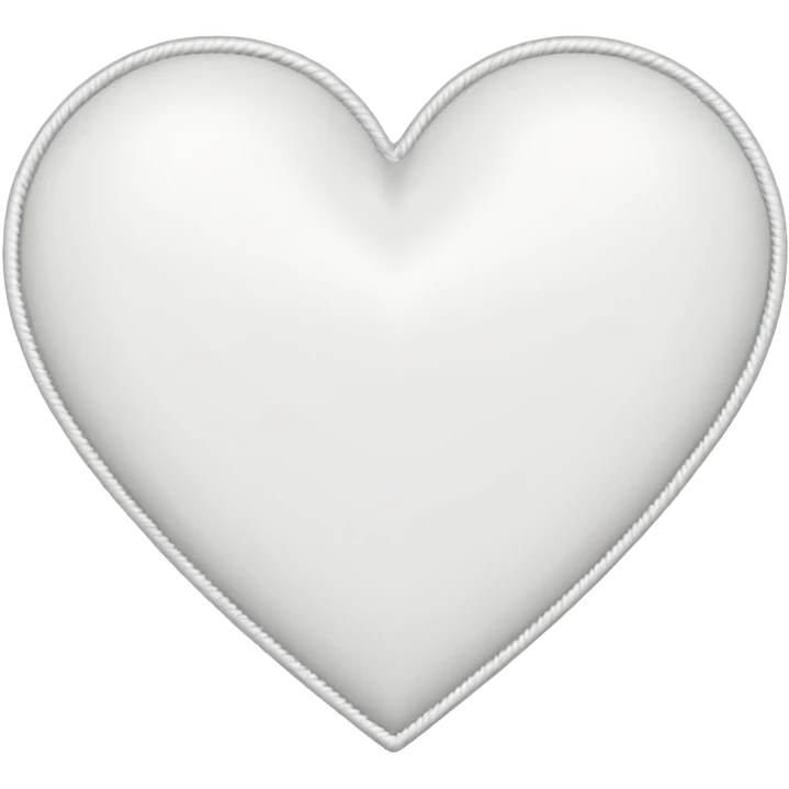 white heart with a stitched border emoji