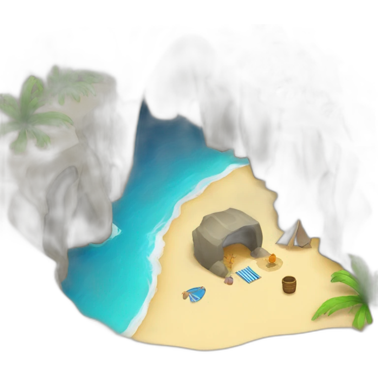 beach cave emoji