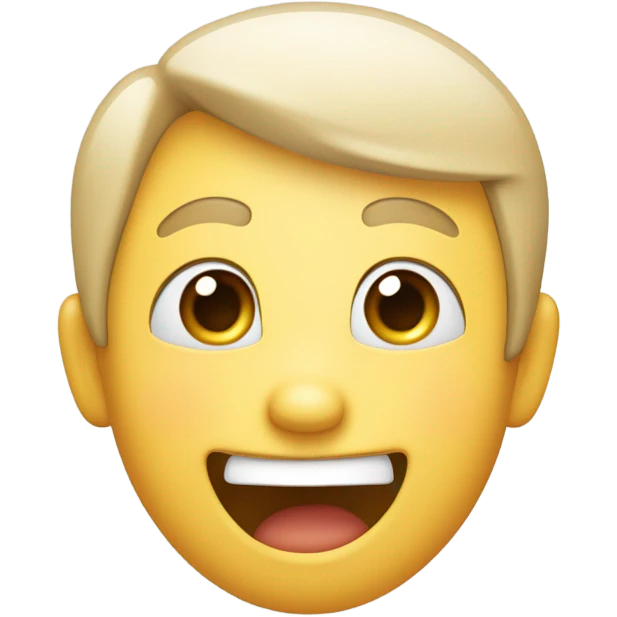 Embarrassed with happy face emoji