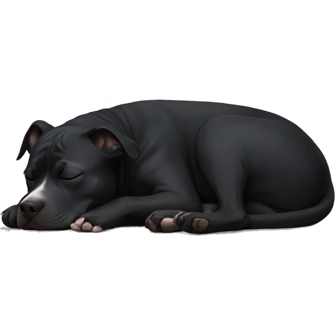 sleeping all black pitbull emoji