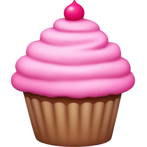 Pink cupcake emoji