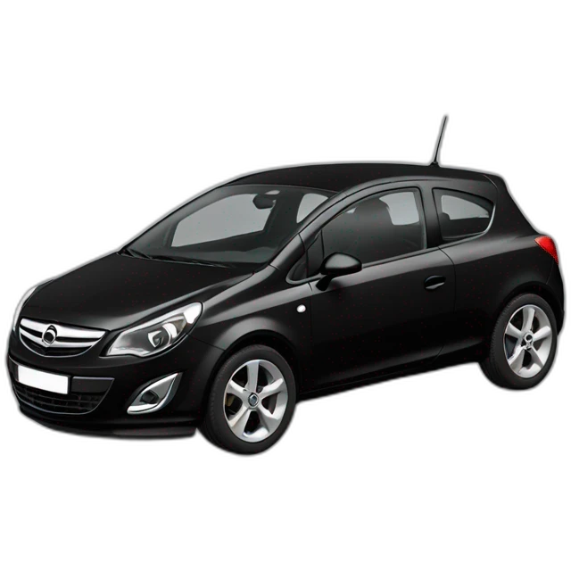 black opel corsa d past lift emoji
