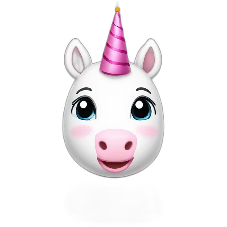 Schriftzug happy birthday mit Einhorn emoji