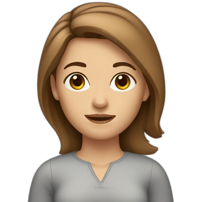caucasian brown-haired woman emoji