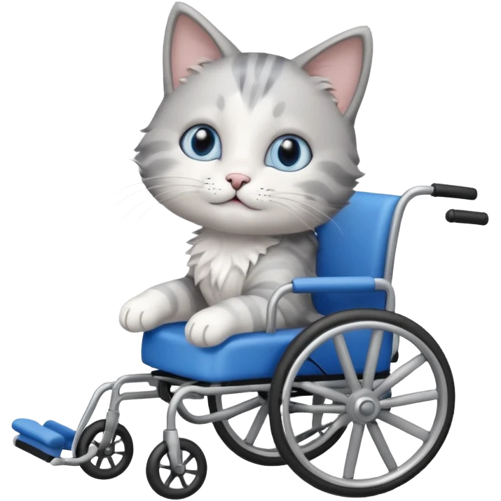cat wheelchair emoji