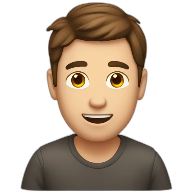 a man with brown hair coming out of a toilet emoji