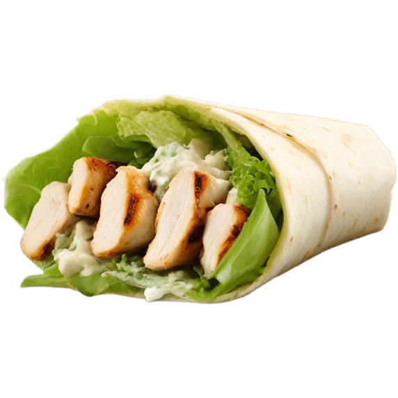Chicken ceaser wrap  emoji