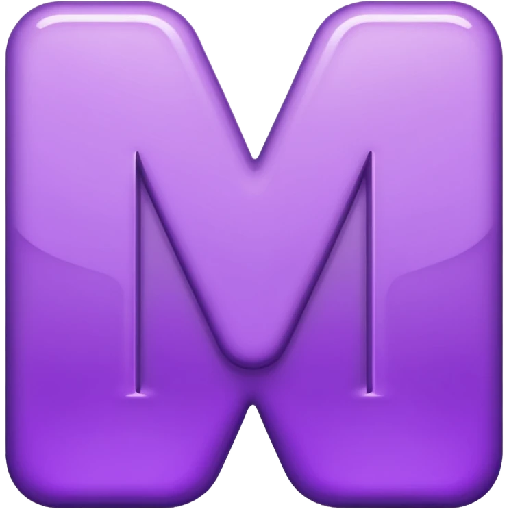 purple letter m emoji