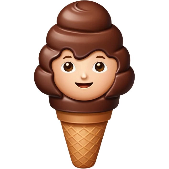 Choclate ice cream emoji