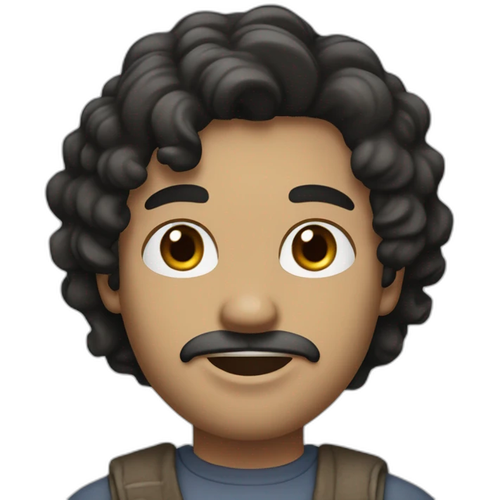 Man with black hair and mid-length, slightly curly, beardless without moustache, beige skin color, with a wad of silver in his hand  emoji