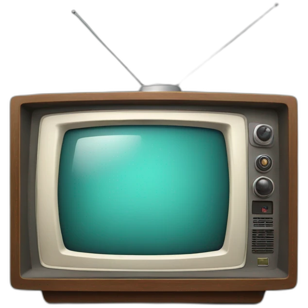 modern retro tv with a blank screen emoji