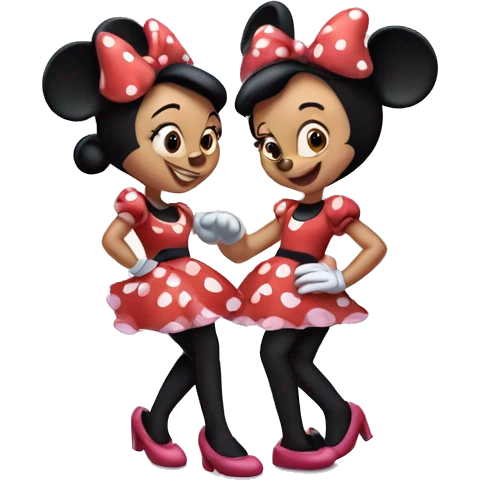 Two Minnie Mouse love  emoji
