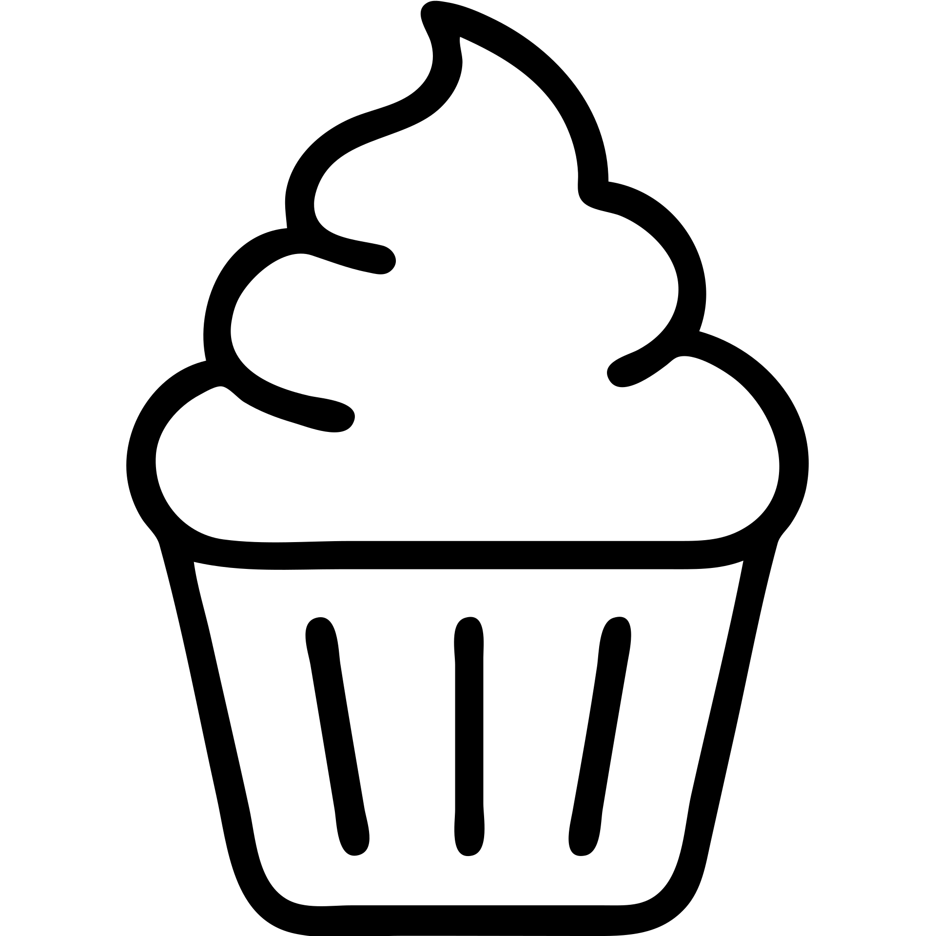 outlined cupcake icon emoji