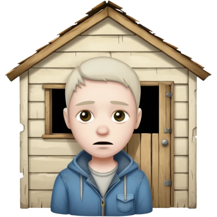 Poor no money poverty shack  emoji