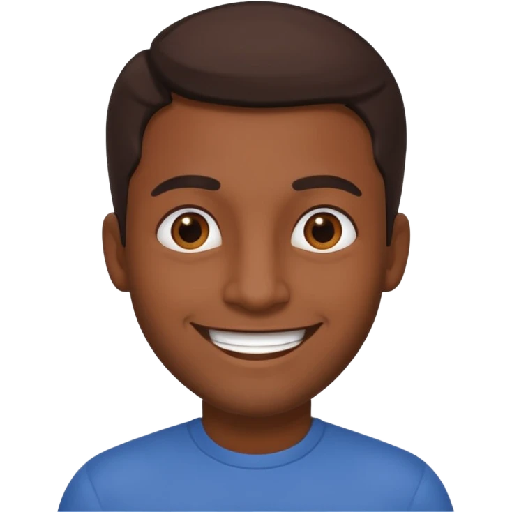 A brown man  happy emoji