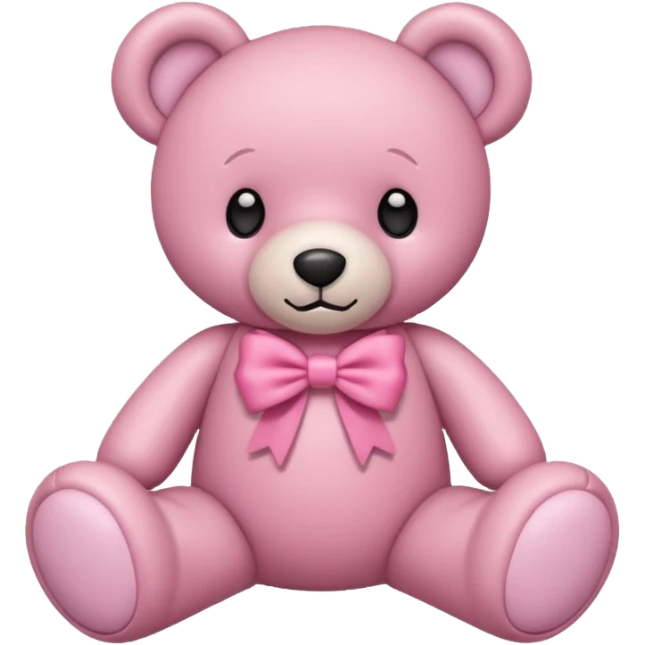 pink bow teddy bear solo emoji