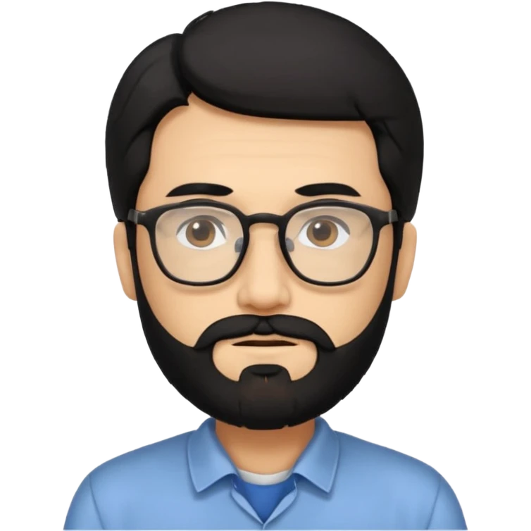 Professor in the la casa de papel TV show, with black hair and beard emoji