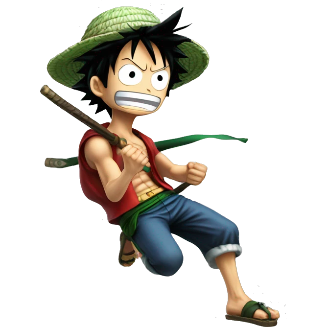 Luffy kick zoro emoji