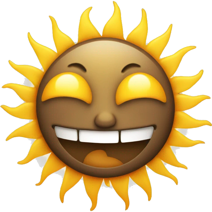 smiling sun with open eyes emoji