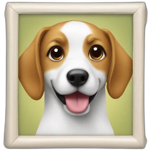 photo frame with picture of dog emoji