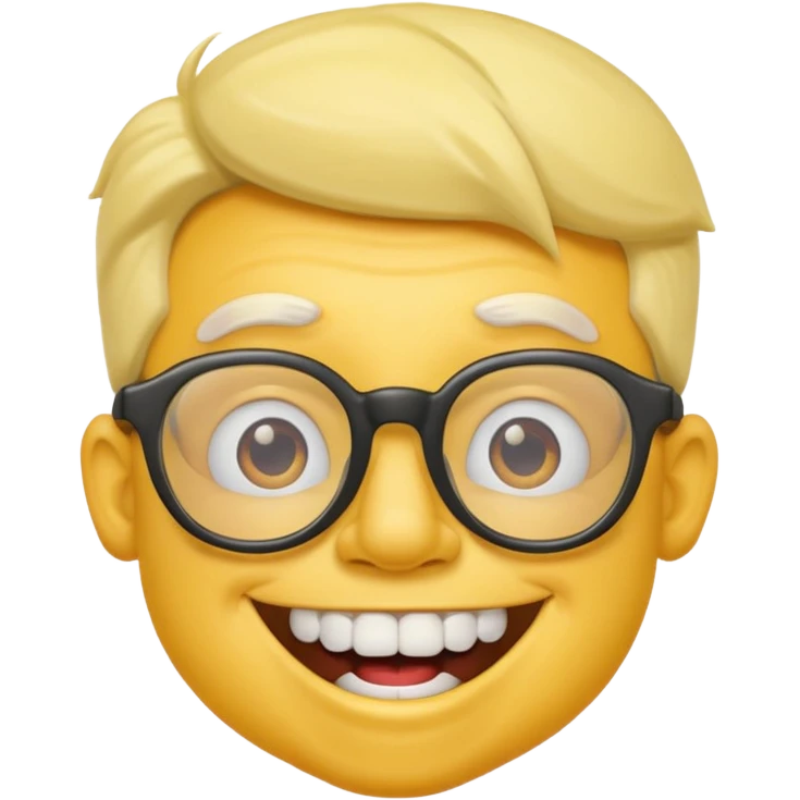 goofy ahh nerd yellow skin emoji