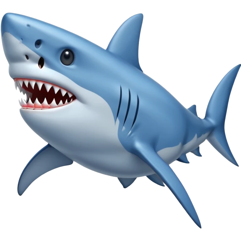 Shark attack blue emoji