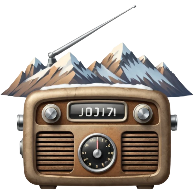 radio over a mountain emoji