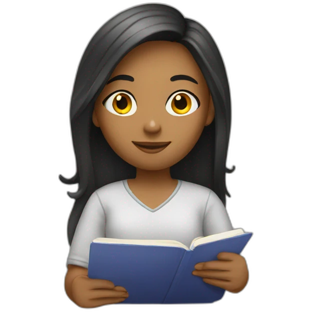 a girl who writes emoji