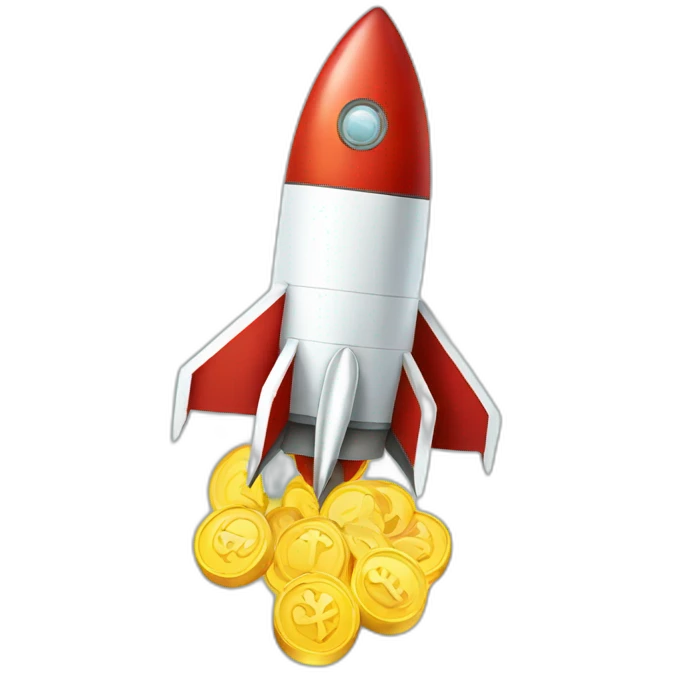 rocket full of money emoji